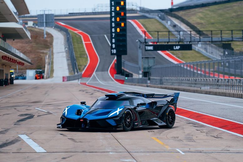 La Bugatti Bolide en piste sur le Circuit des Amériques