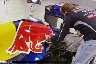 Quand Vettel refait la déco de sa RB9