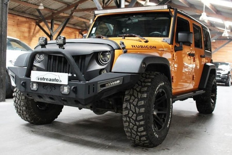 Annonce Vendue JEEP WRANGLER JK 2.8 CRD 200 FAP RUBICON 4x4 Orange ...